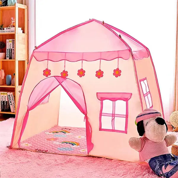 Dečiji šator za igru, roze – 130 x 100 x 130 cm – slika 5