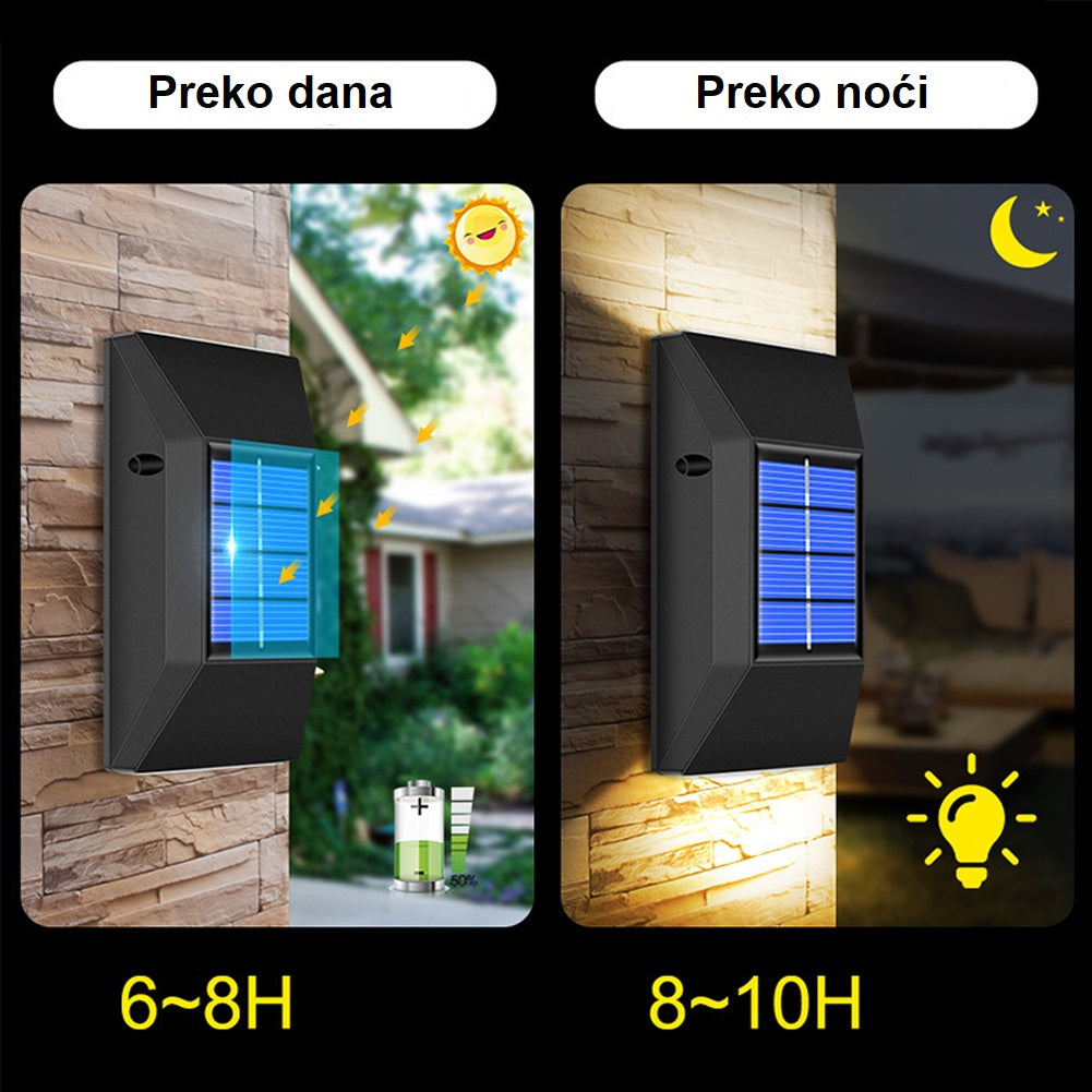 Zidna solarna ambijentalna lampa K002, 2 komada