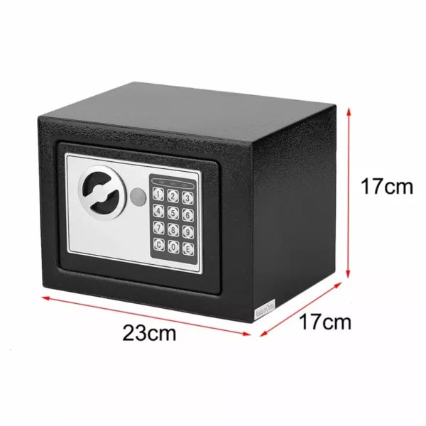 Metalni sef sa elektronskom bravom i 2 ključa – 23x17x17 cm – slika 3