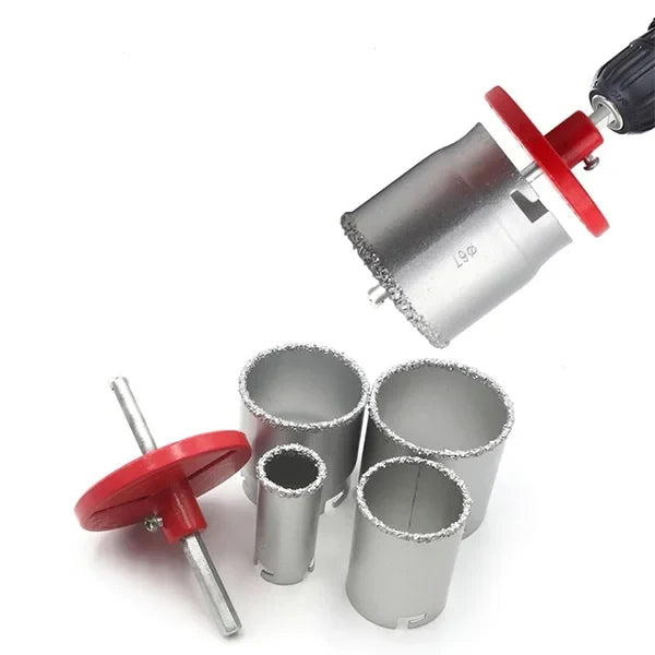 Set kruna za bušenje keramike – 4 komada sa nosačem – slika 2