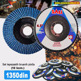 Set lepezastih brusnih ploča 115 mm, 10 komada