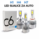 C6 LED sijalice za auto H1, H4 i H7, 36 W