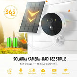 Solarna WiFi kamera 1080p sa PIR senzorom i panelom 5 W
