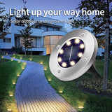 Baštenske solarne disk lampe, 4 komada, prečnik 11,6 cm