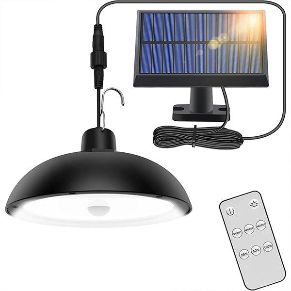 Solarna LED lampa luster sa daljinskim upravljačem, IP66