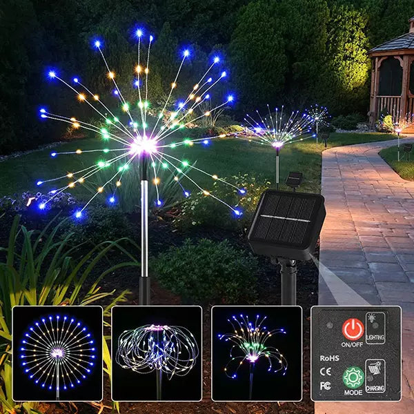 Solarna baštenska lampa sa 33 savitljive žice – RGB