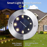 Baštenske solarne disk lampe, 4 komada, prečnik 11,6 cm
