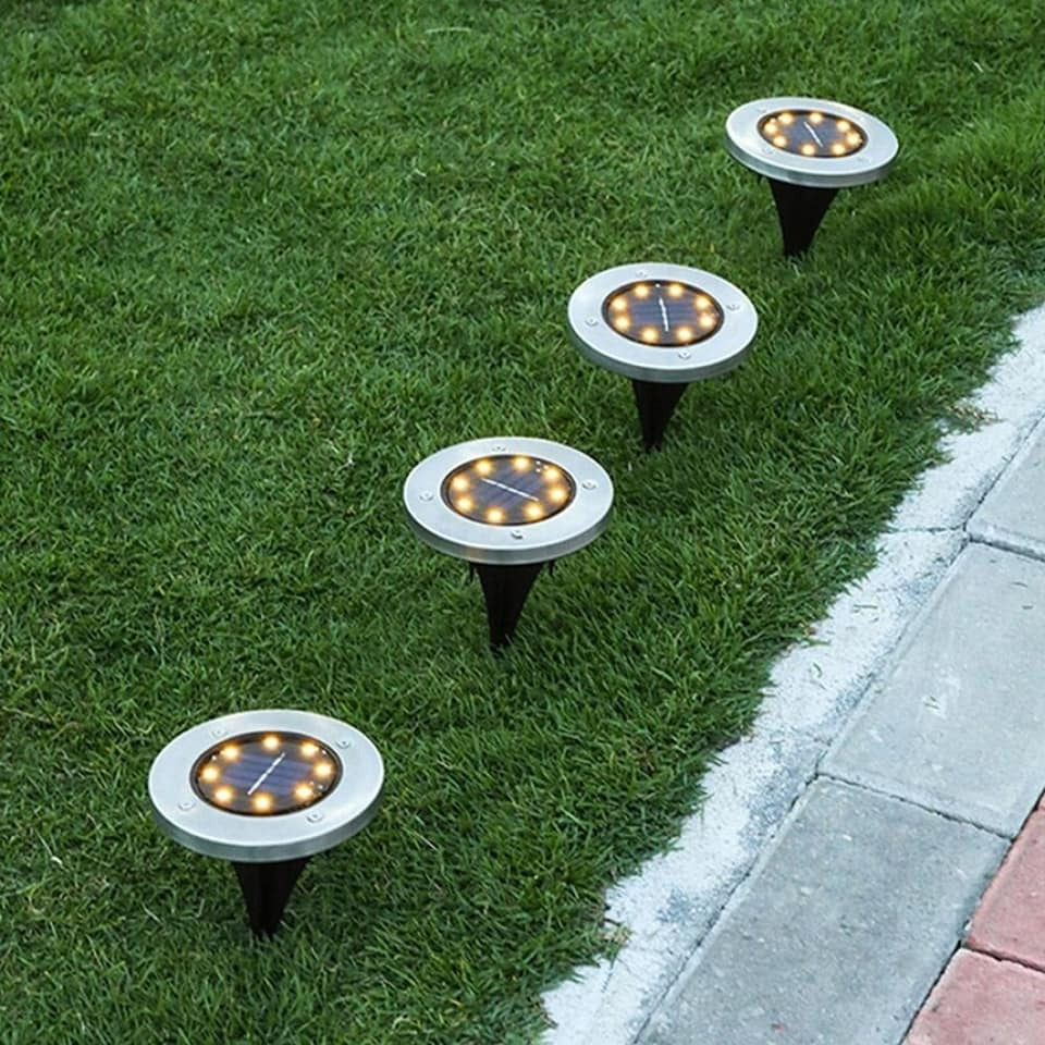 Solarne ubodne lampe za baštu, 4 komada, belo svetlo