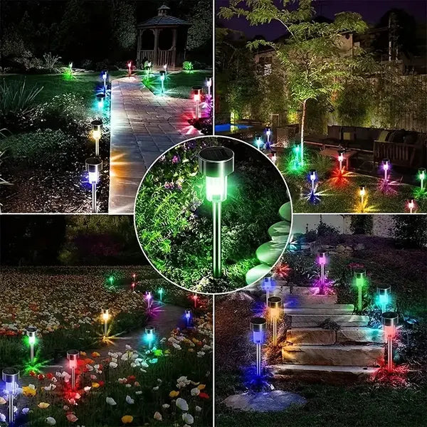 Solarne lampe inox – set od 10 komada, menjaju boje