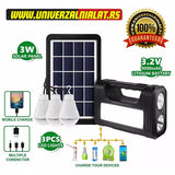 Solarni komplet osvetljenja sa 3 LED sijalice i USB izlazom