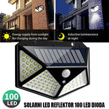 Solarni LED reflektor sa senzorom pokreta, set od 4 komada