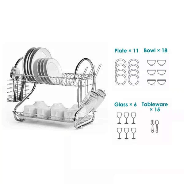 Stalak za ceđenje sudova – inox sa tacnom za vodu – slika 3