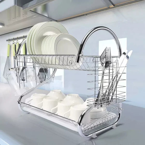 Stalak za ceđenje sudova – inox sa tacnom za vodu – slika 2