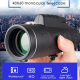 Monokular 40x60 sa nosačem za telefon i kompasom