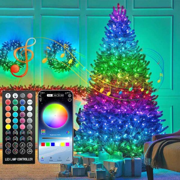 LED lampice za jelku 10 m sa Bluetooth upravljanjem