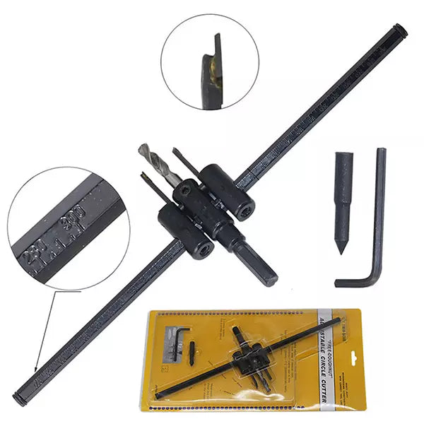 Podesivi kružni sekač otvora 30–300 mm za bušilicu – slika 3