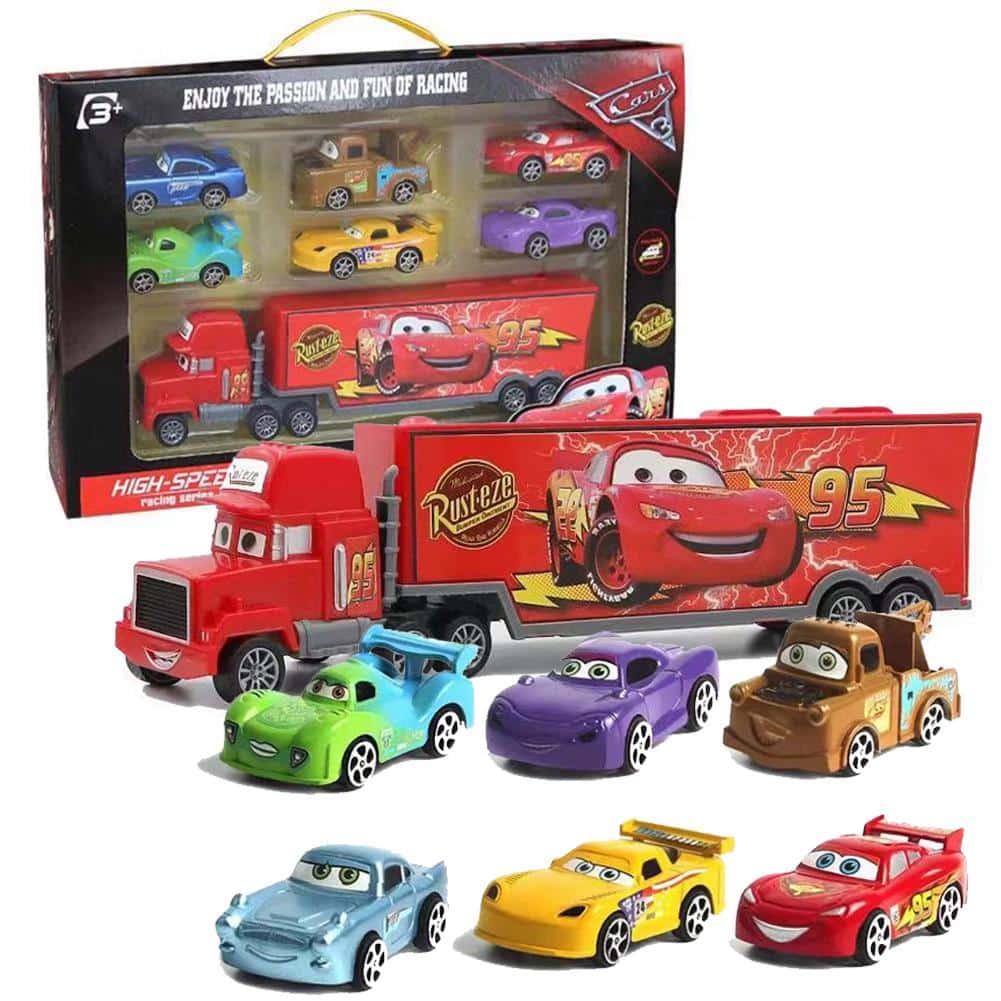 Cars kamion sa šest autića, plastika i metal