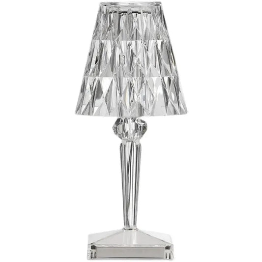 Kristalna stona lampa — plastični kristali, metalni okvir - slika 1