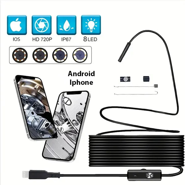 Endoskop kamera 5 m, IP67, sa 6 podesivih LED dioda – slika 5
