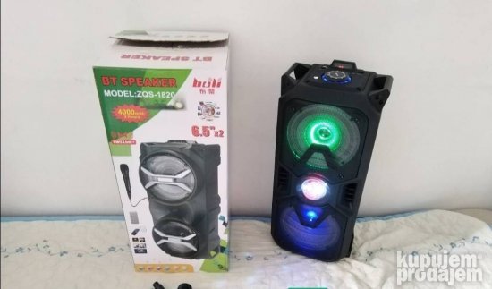 Bluetooth zvučnik ZQS-1776 2x15 W sa disko kuglom