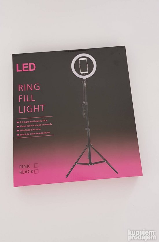 Ring Light prečnika 26 cm sa stativom i držačem za telefon