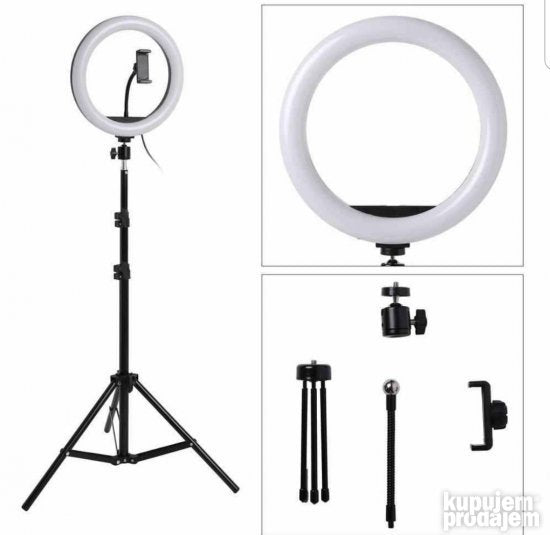 Ring Light prečnika 26 cm sa stativom i držačem za telefon