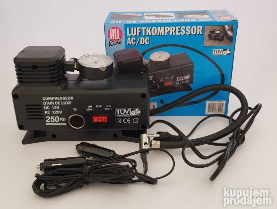 Kompresor za gume 12V i 220V sa manometrom – slika 2