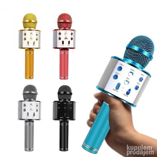 Bežični Bluetooth mikrofon za karaoke sa zvučnikom – slika 5
