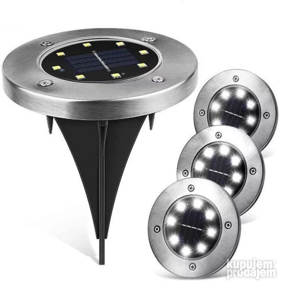 Solarna svetla disk — 4 kom, po 8 LED sijalica - slika 2