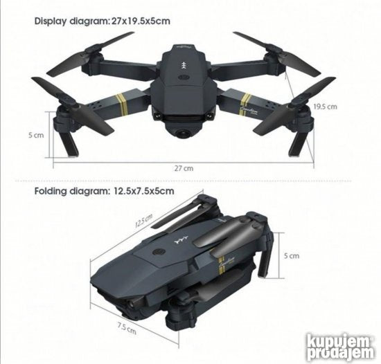 Dron kvadrokopter 998 sa HD kamerom 1080p, 4 kanala