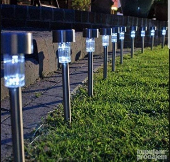 Solarne baštenske lampe – 10 komada, visina 30 cm – slika 3