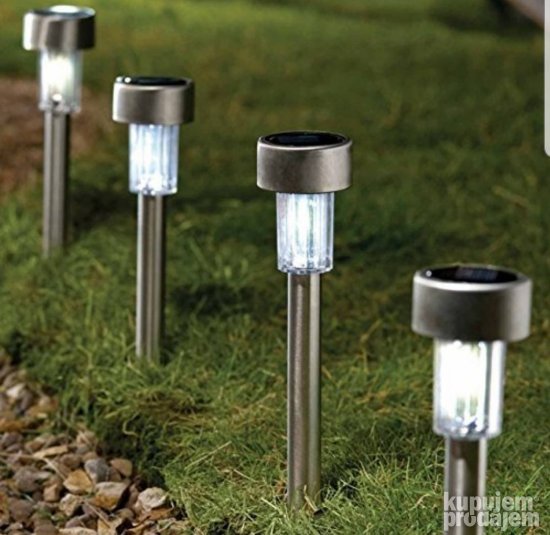 Solarne baštenske lampe – 10 komada, visina 30 cm – slika 4