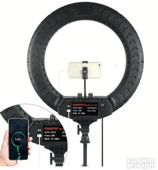 LED ring lampa 54 cm, 60 W sa stalkom i daljinskim