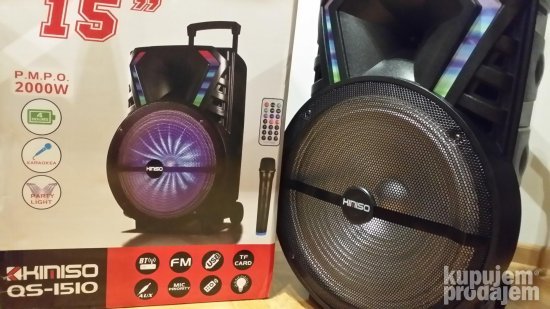 Karaoke zvučnik Kimiso QS-1510 od 15 inča sa mikrofonom