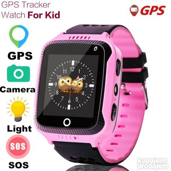 Dečji pametni sat G900 roze sa GPS-om i SOS dugmetom