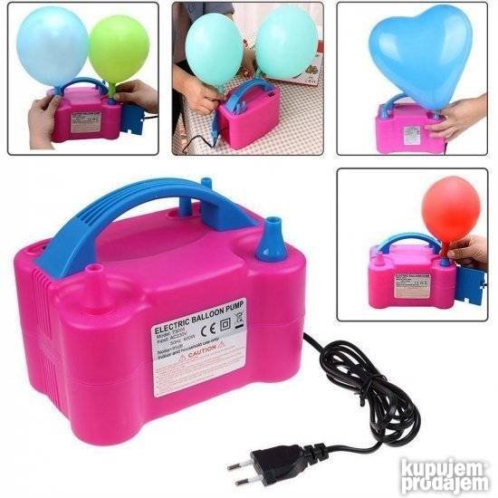 Električna pumpa za balone 650 W – roze