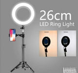 Ring lampa sa stativom i 2 držača za telefon