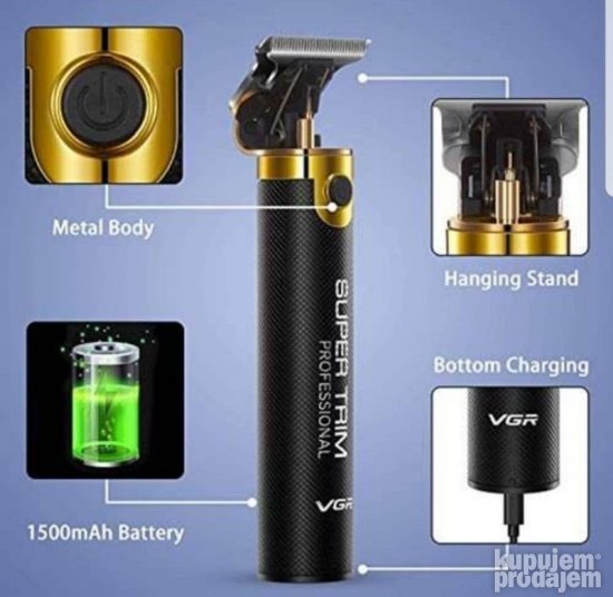 Trimer za šišanje V-082 sa 3 češlja i baterijom 1500 mAh – slika 5