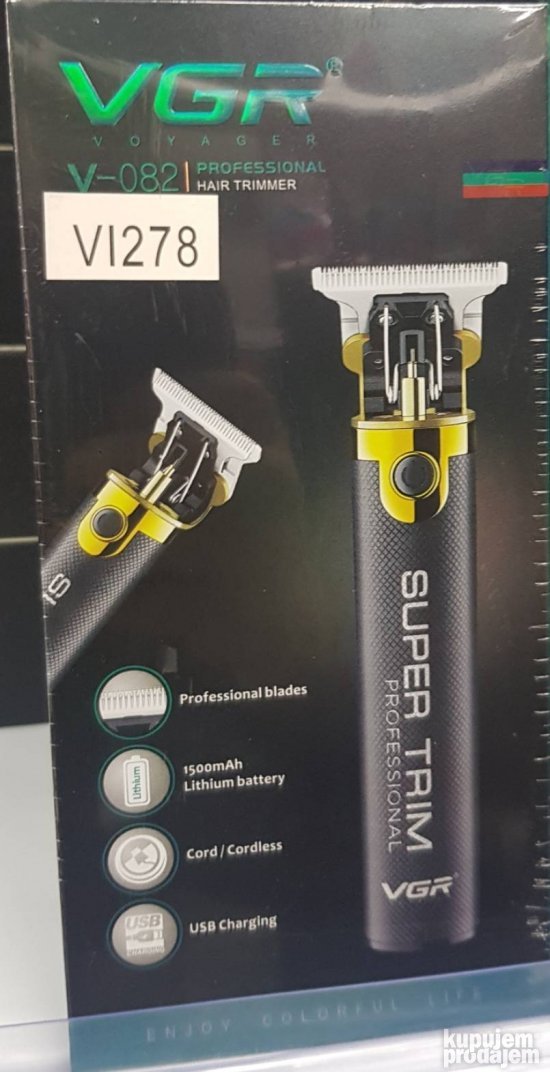 Trimer za šišanje V-082 sa 3 češlja i baterijom 1500 mAh