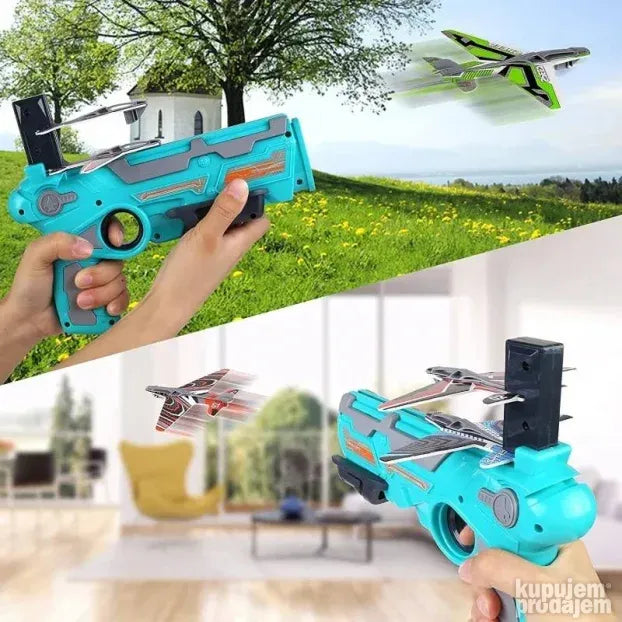 Lanser avionćića od stiropora, plavi
