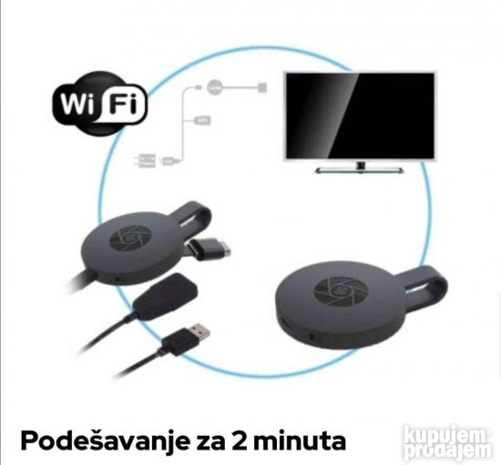 Bežični HDMI adapter za prenos slike sa telefona na TV
