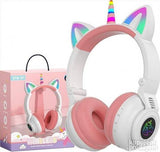 Dečije Bluetooth slušalice sa rogom i RGB osvetljenjem