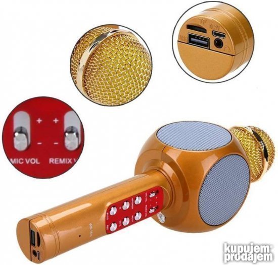 Bežični karaoke mikrofon WS-1816 sa svetlom – slika 4