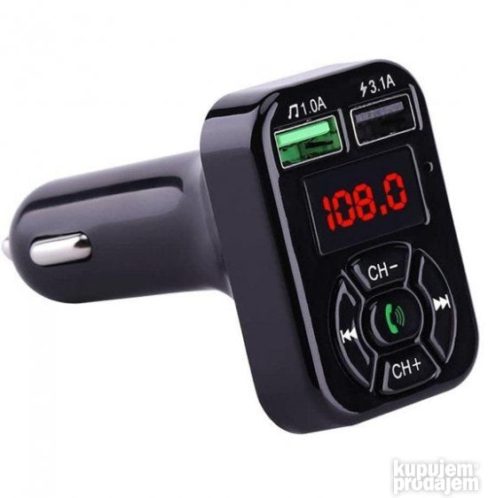 FM transmiter CAR A9 sa Bluetooth vezom i USB punjačem