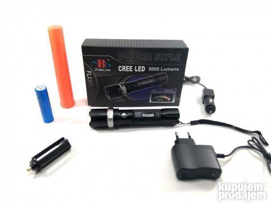 Baterijska LED lampa BL-5000 sa nastavkom za signalizaciju – slika 4
