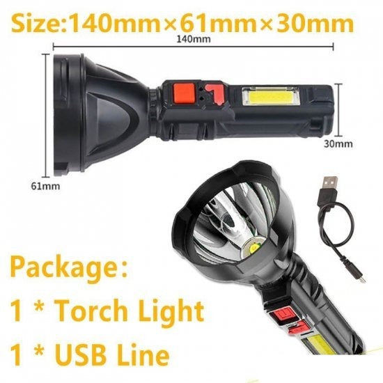 Taktička LED lampa sa 4 režima i baterijom 1200 mAh – slika 4