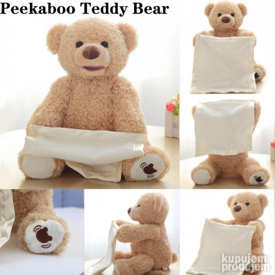 Plišani meda koji priča i igra žmurke, 35 cm