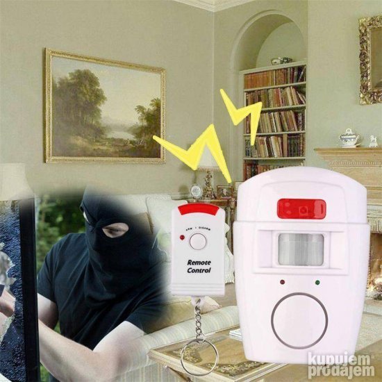Bežični alarm sa senzorom pokreta i sirenom 105 dB