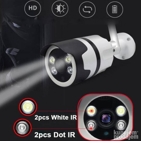 Spoljna WiFi IP kamera Full HD sa zaštitom IP66