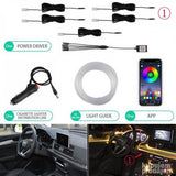 RGB ambijentalno osvetljenje za auto sa optičkim kablom 6 m